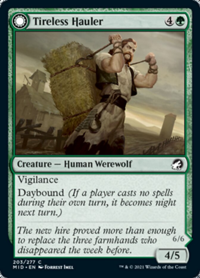 Tireless Hauler // Dire-Strain Brawler [Innistrad: Midnight Hunt] 