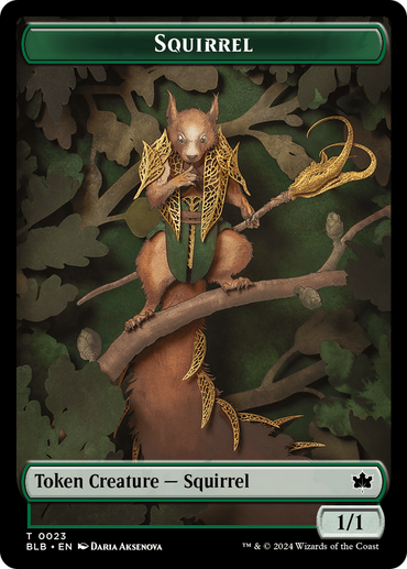 Squirrel // Starscape Cleric Double-Sided Token [Bloomburrow Tokens] 