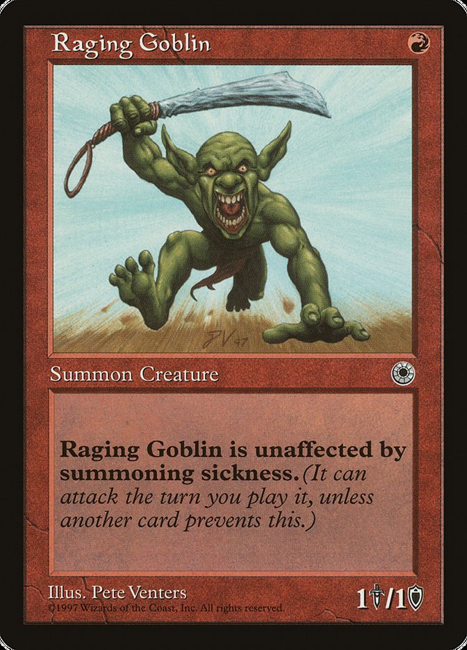 Raging Goblin (No Flavor Text) [Portal] 