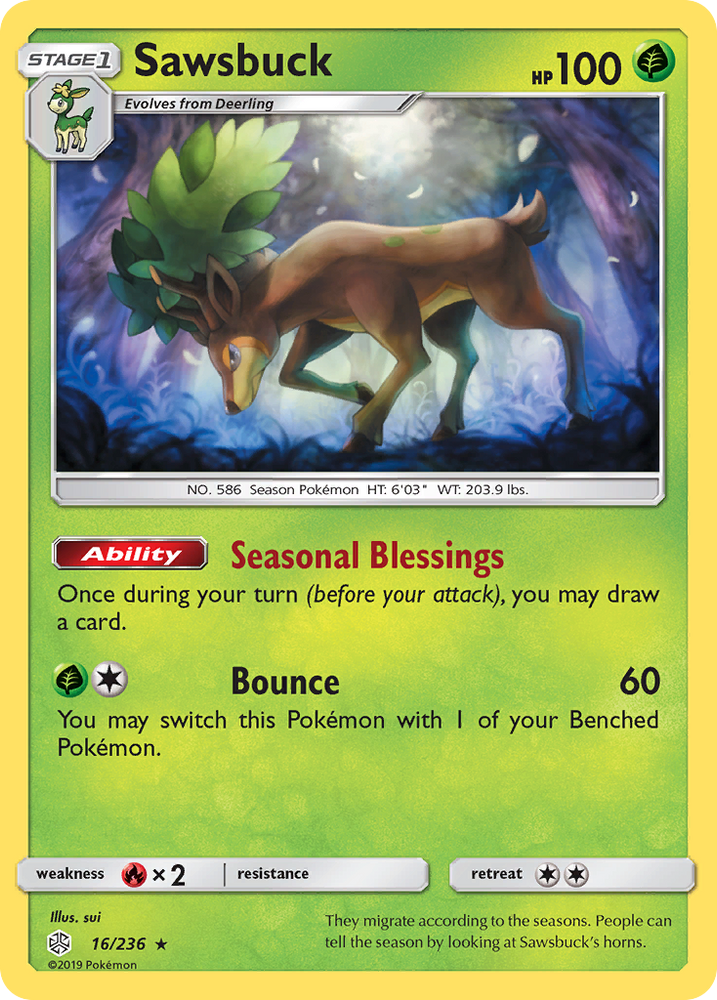 Sawsbuck (16/236) [Sun &amp; Moon: Cosmic Eclipse] 