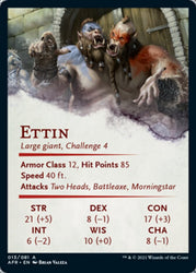 Ettin Art Card (Gold-Stamped Signature) [Dungeons &amp; Dragons: Adventures in the Forgotten Realms Art Series] 