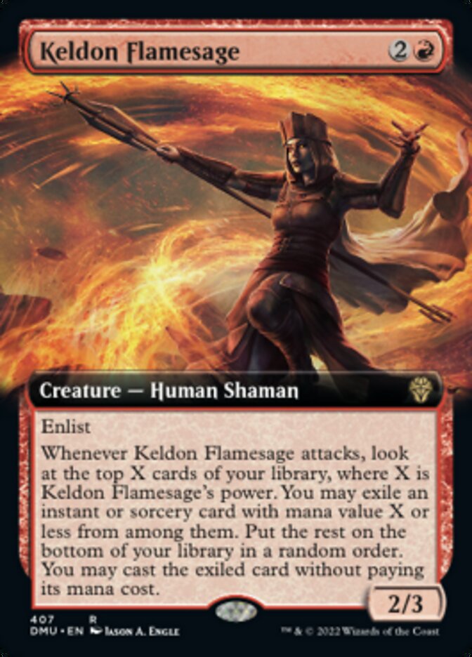 Keldon Flamesage (Extended Art) [Dominaria United] 