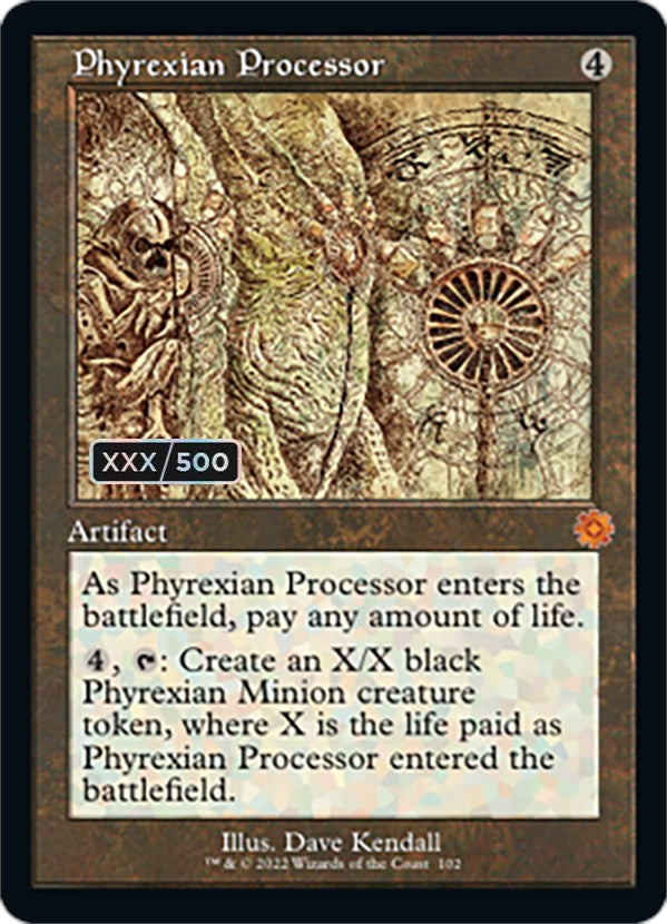 Phyrexian Processor (Retro Schematic) (Serialized) [The Brothers' War Retro Artifacts] 