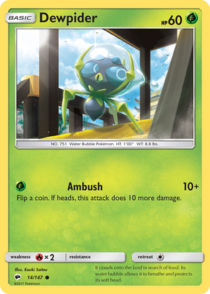 Dewpider (14/147) [Sun &amp; Moon: Burning Shadows] 