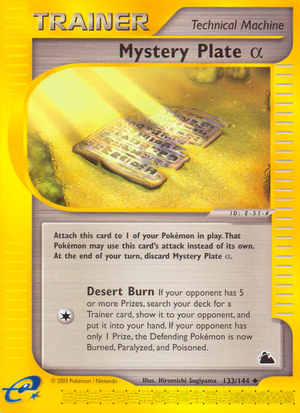 Mystery Plate Alpha (133/144) [Skyridge] 