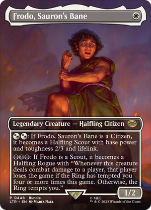 Frodo, Sauron's Bane (Borderless Alternate Art) [The Lord of the Rings: Tales of Middle-Earth] 