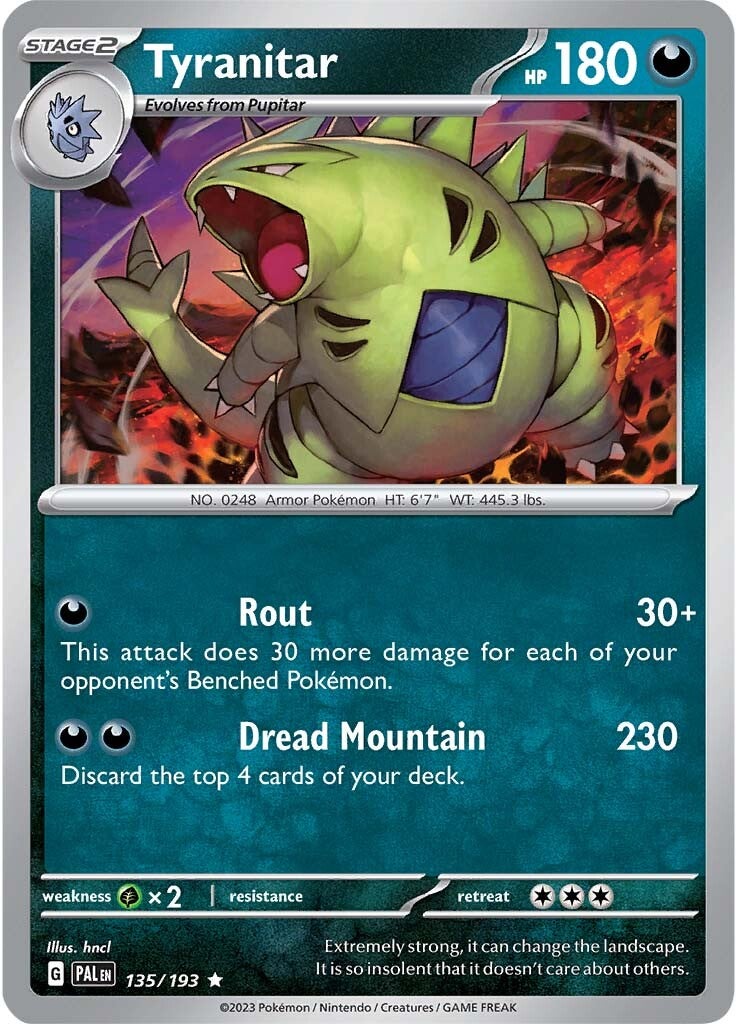 Tyranitar (135/193) [Scarlet & Violet: Paldea Evolved] 