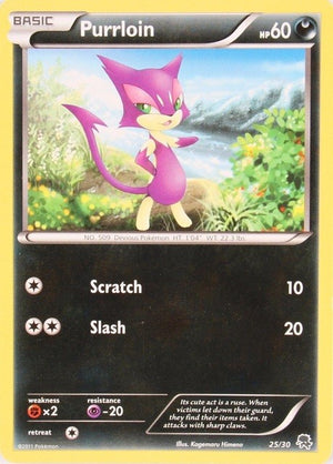 Purrloin (25/30) [Black &amp; White: Trainer Kit - Zoroark] 