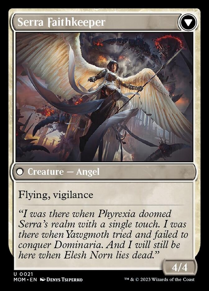 Invasion of Dominaria // Serra Faithkeeper [March of the Machine] 