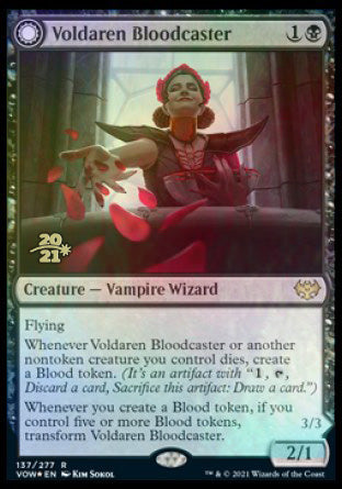 Voldaren Bloodcaster // Bloodbat Summoner [Innistrad: Crimson Vow Prerelease Promos] 