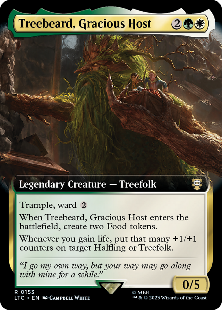 Treebeard, Gracious Host (Extended Art) [The Lord of the Rings: Tales of Middle-Earth Commander] 