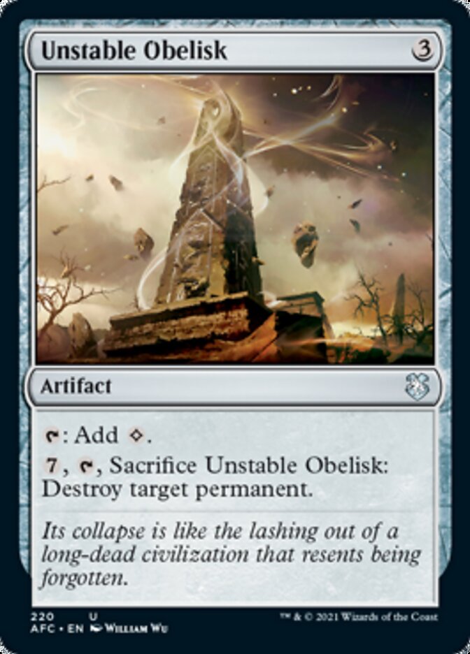 Unstable Obelisk [Dungeons &amp; Dragons: Adventures in the Forgotten Realms Commander] 
