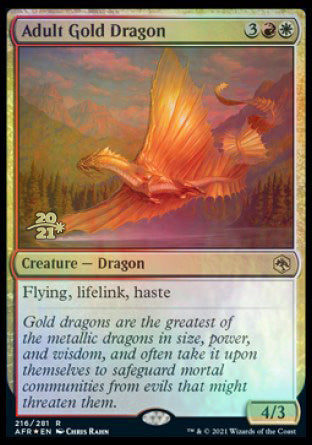 Adult Gold Dragon [Dungeons &amp; Dragons: Adventures in the Forgotten Realms Prerelease Promos] 