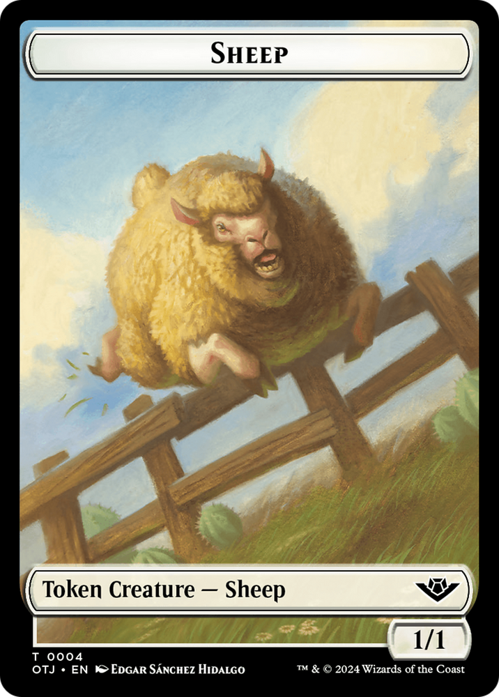 Sheep Token [Outlaws of Thunder Junction Tokens] 