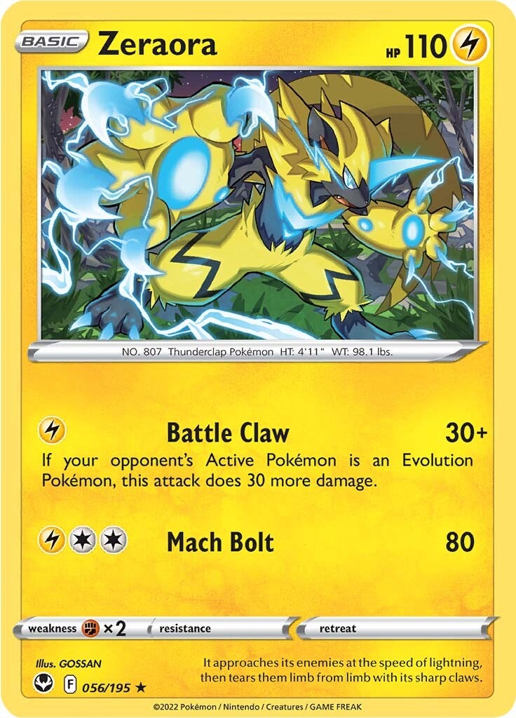 Zeraora (056/195) [Sword & Shield: Silver Tempest] 