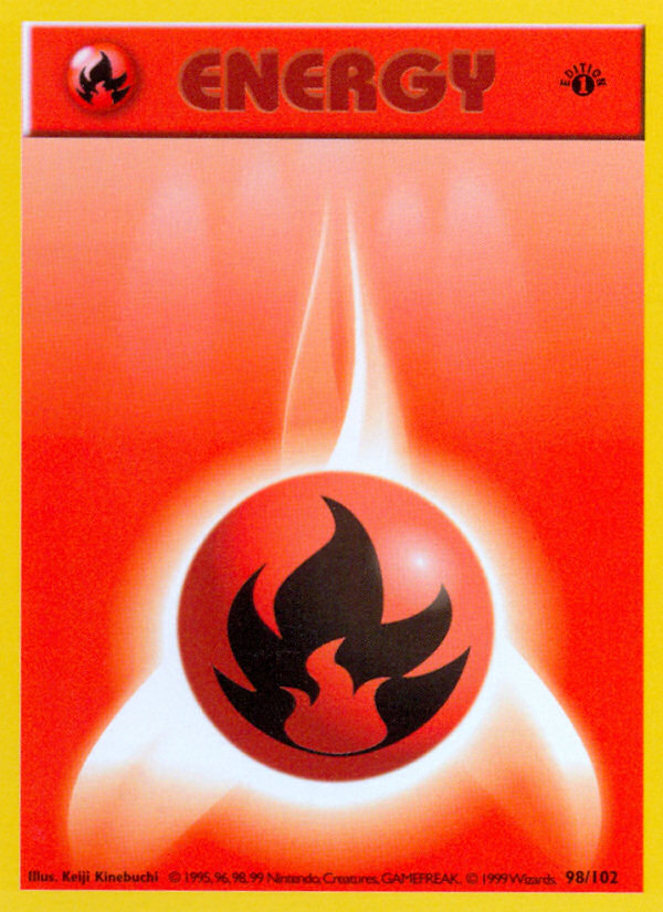 Fire Energy (98/102) (Shadowless) [Base Set 1st Edition] 