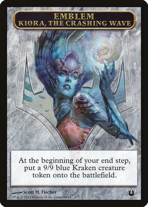 Kiora, the Crashing Wave Emblem [Born of the Gods Tokens] 