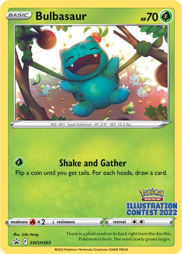 Bulbasaur (SWSH303) (Illustration Contest 2022) [Sword &amp; Shield: Black Star Promos] 