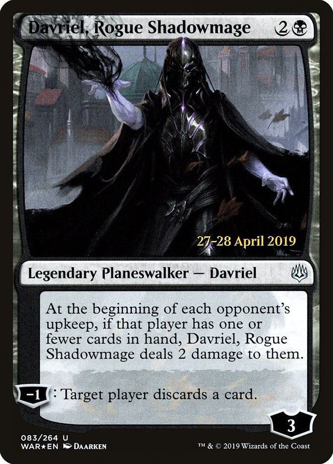 Davriel, Rogue Shadowmage [War of the Spark Prerelease Promos] 