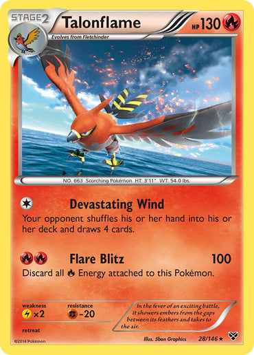 Talonflame (28/146) (Cosmos Holo) (Blister Exclusive) [XY: Base Set] 