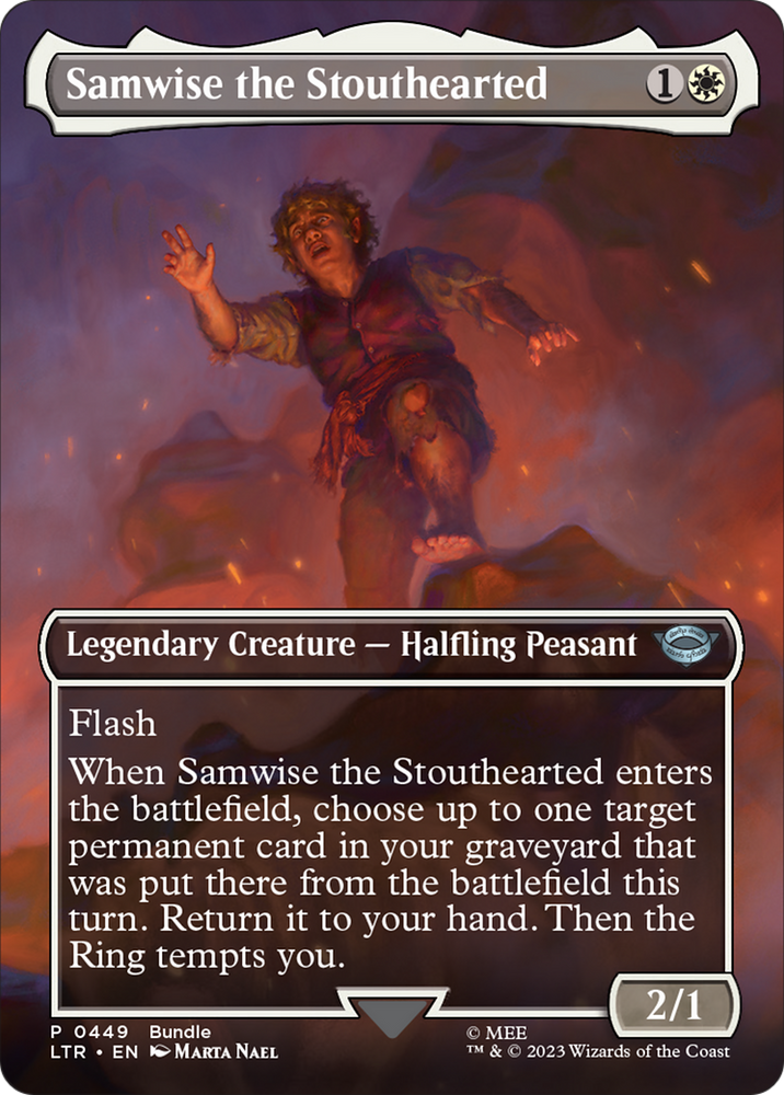 Samwise the Stouthearted (Borderless Alternate Art) [The Lord of the Rings: Tales of Middle-Earth] 