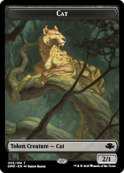 Elephant // Cat (003) Double-Sided Token [Dominaria Remastered Tokens] 