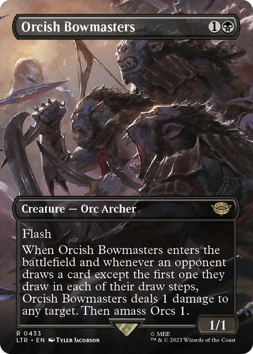 Orcish Bowmasters (Borderless Alternate Art) [The Lord of the Rings: Tales of Middle-Earth] 