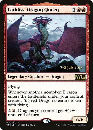 Lathliss, Dragon Queen [Core Set 2019 Prerelease Promos] 