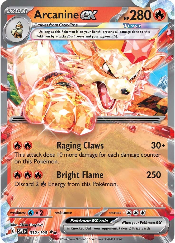 Arcanine ex (032/198) [Scarlet & Violet: Base Set] 