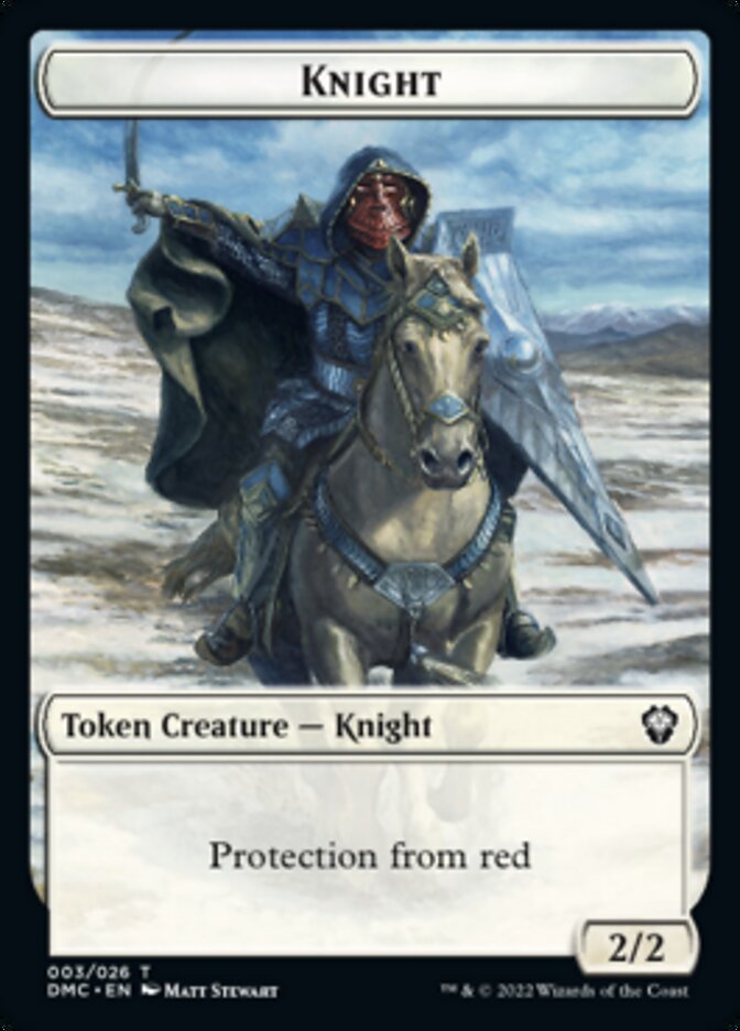 Phyrexian // Knight Double-Sided Token [Dominaria United Tokens] 