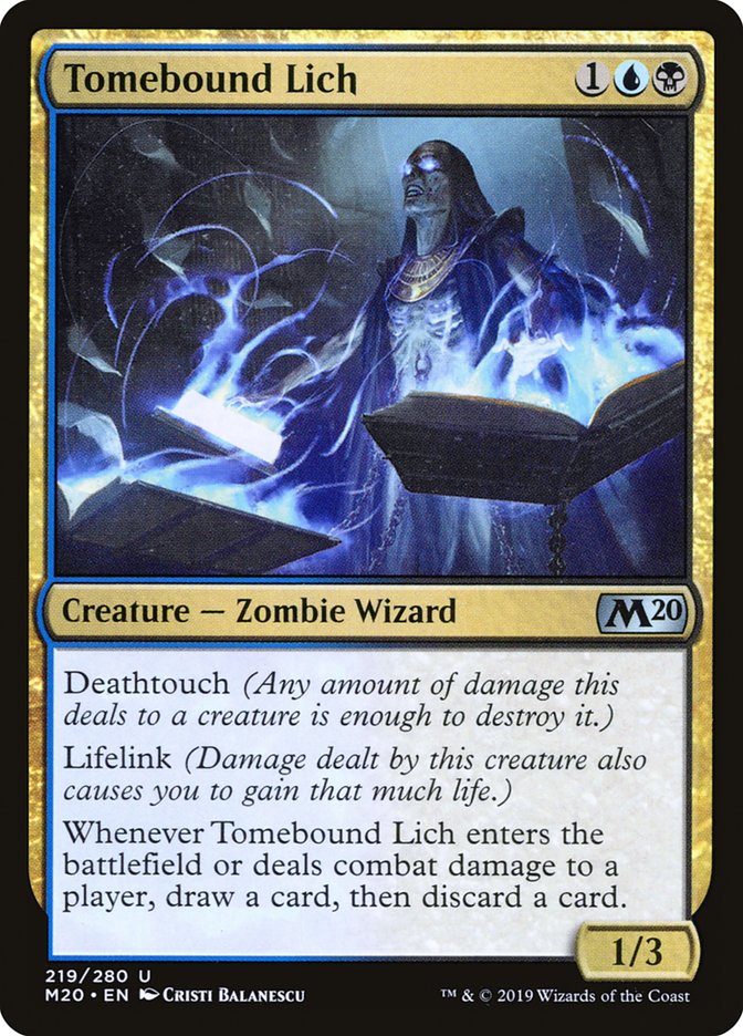 Tomebound Lich [Core Set 2020] 