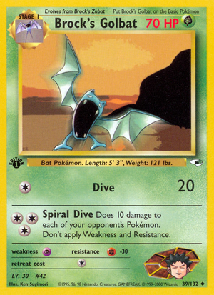 Brock's Golbat (39/132) [Gym Heroes 1st Edition] 