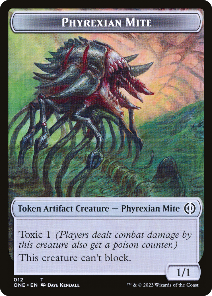 Phyrexian Mite (012) // Drone Double-Sided Token [Phyrexia: All Will Be One Tokens] 