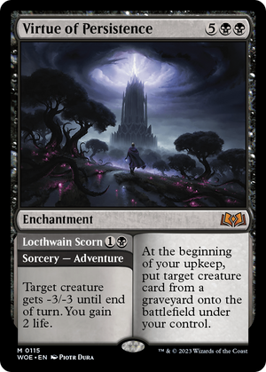 Virtue of Persistence // Locthwain Scorn [Wilds of Eldraine] 
