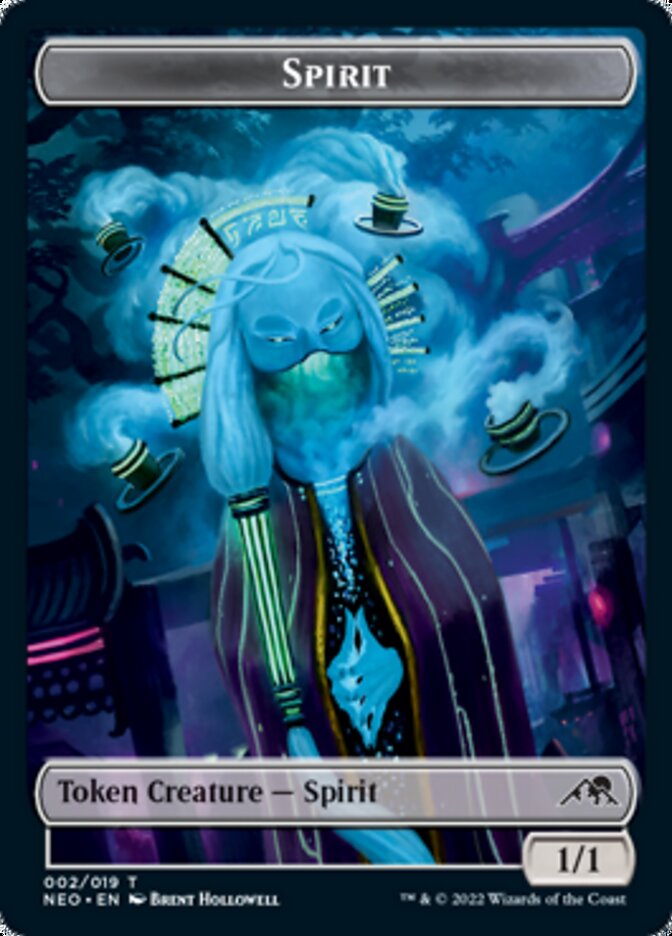 Spirit (002) // Keimi Double-Sided Token [Kamigawa: Neon Dynasty Tokens] 