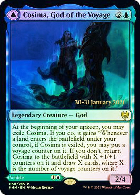 Cosima, God of the Voyage // The Omenkeel [Kaldheim Prerelease Promos] 