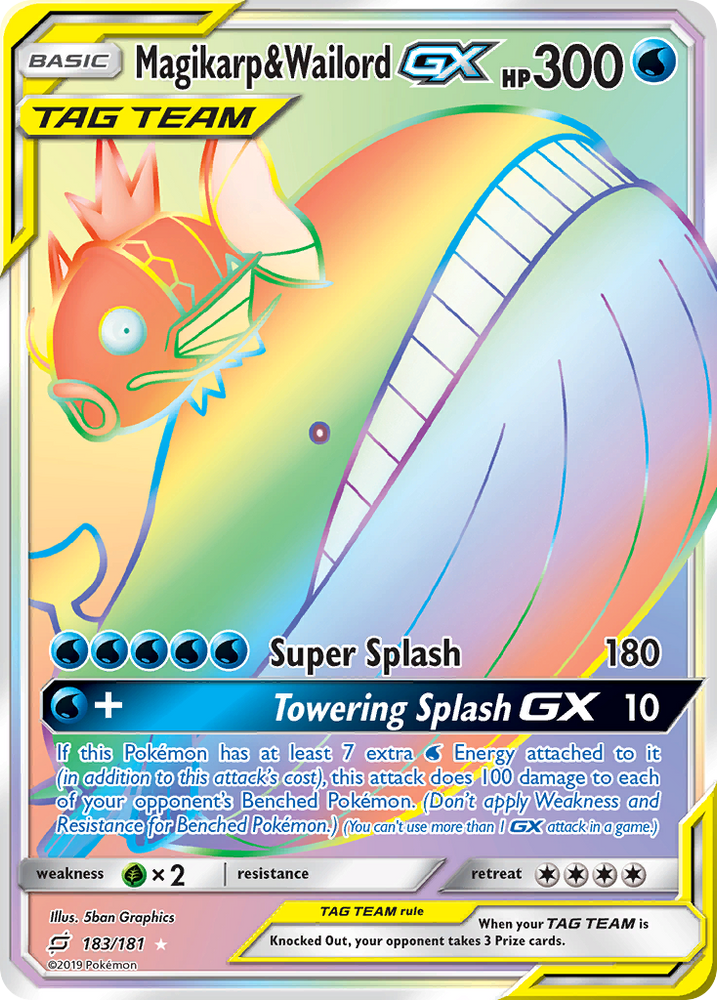 Magikarp &amp; Wailord GX (183/181) [Sun &amp; Moon: Team Up] 