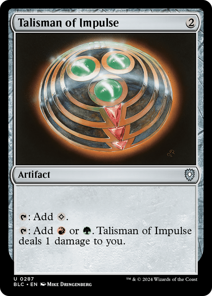 Talisman of Impulse [Bloomburrow Commander] 