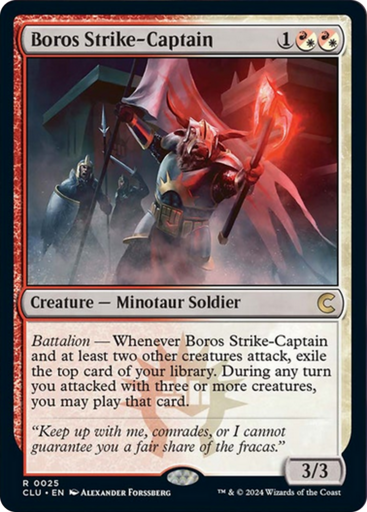 Boros Strike-Captain [Ravnica: Clue Edition]