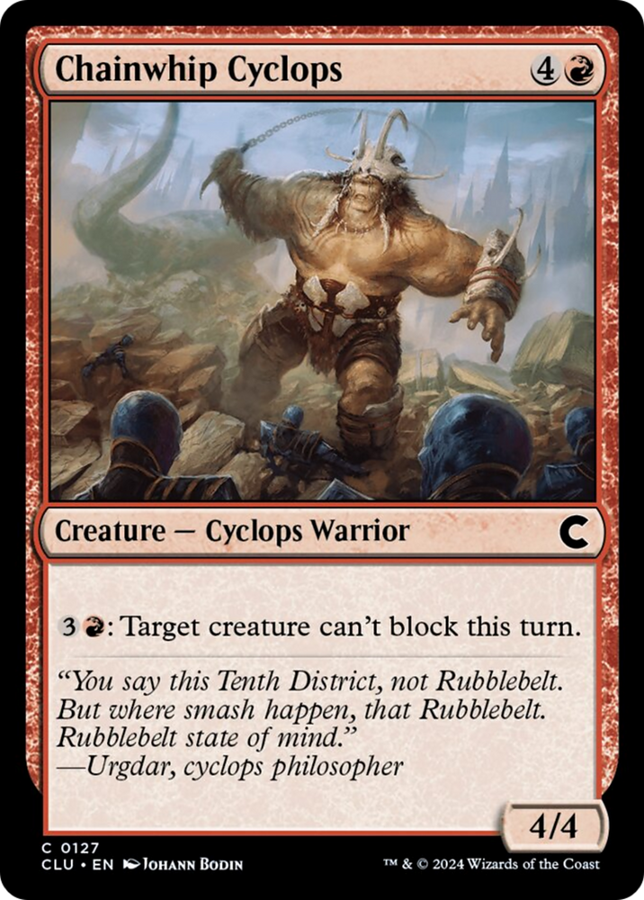 Chainwhip Cyclops [Ravnica: Clue Edition] 