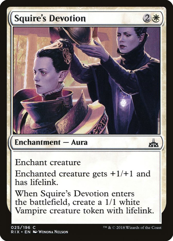 Squire's Devotion [Rivals of Ixalan] 