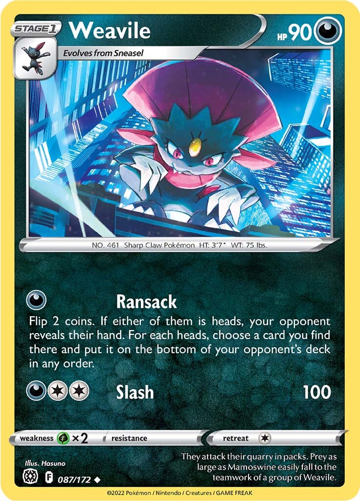 Weavile (087/172) [Sword & Shield: Brilliant Stars] 