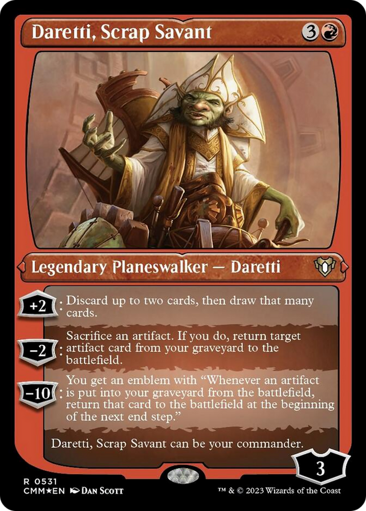 Daretti, Scrap Savant (Foil Etched) [Commander Masters] 