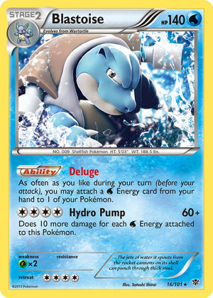 Blastoise (16/101) (Theme Deck Exclusive) [Black &amp; White: Plasma Blast] 