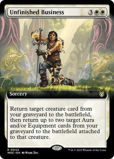 Unfinished Business (Extended Art) [Wilds of Eldraine Commander] 