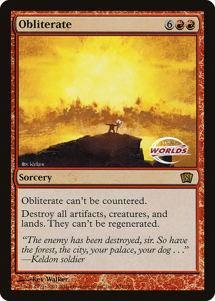 Obliterate (World Championship 2003) [Oversize Cards] 