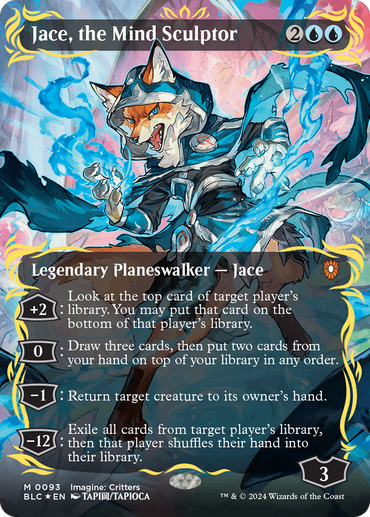 Jace, the Mind Sculptor (Borderless) (Raised Foil) [Bloomburrow Commander] 