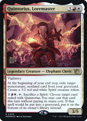 Quintorius, Loremaster [March of the Machine Prerelease Promos] 