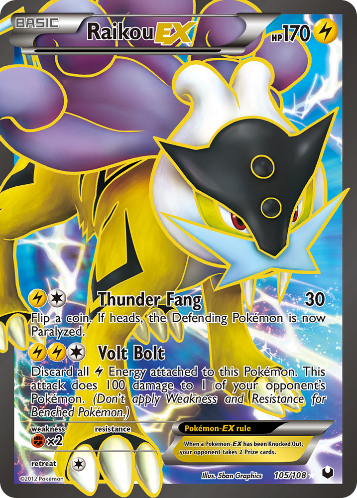 Raikou EX (105/108) [Black &amp; White: Dark Explorers] 