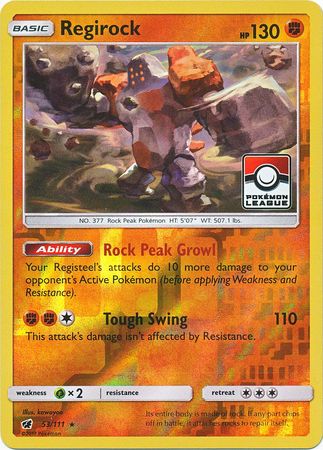 Regirock (53/111) (League Promo) [Sun & Moon: Crimson Invasion] 